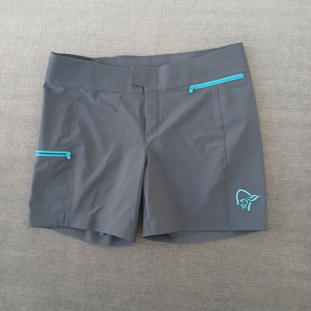 Norrona Falketind Flex1 Shorts Womens L Gray Mountain Biking Cycling Athleisure
